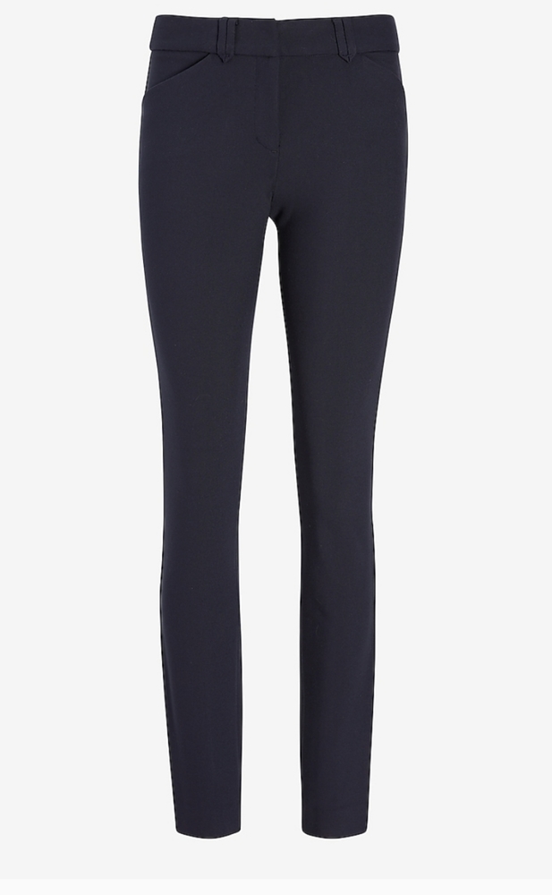 EXPRESS Extreme Stretch Skinny High Rise Navy Pant - 4Short